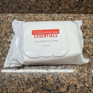 Rodan + Fields ESSENTIALS Instant Makeup Remover Wipes 30 Count Face Cleanser
